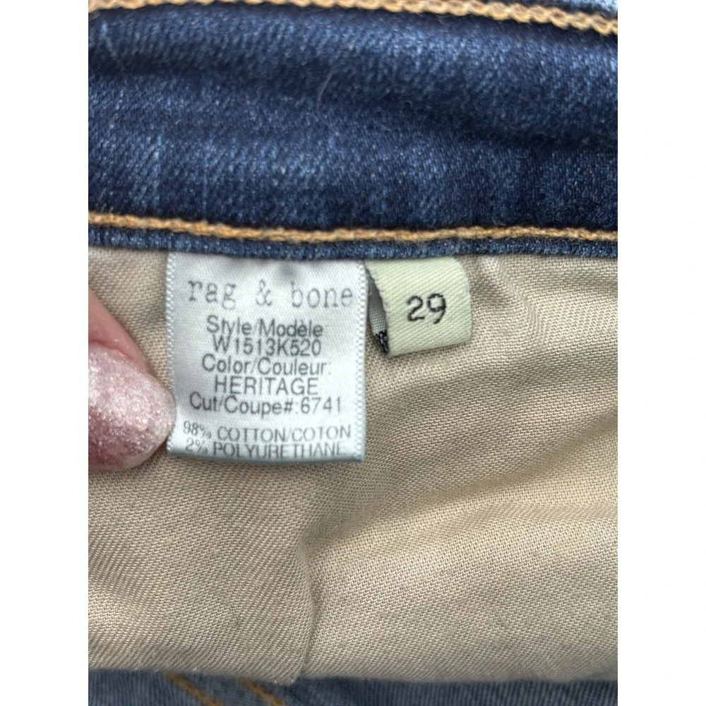 Rag & Bone Heritage Skinny Jeans Womens 29 Dark Wash Stretch Denim 29x29